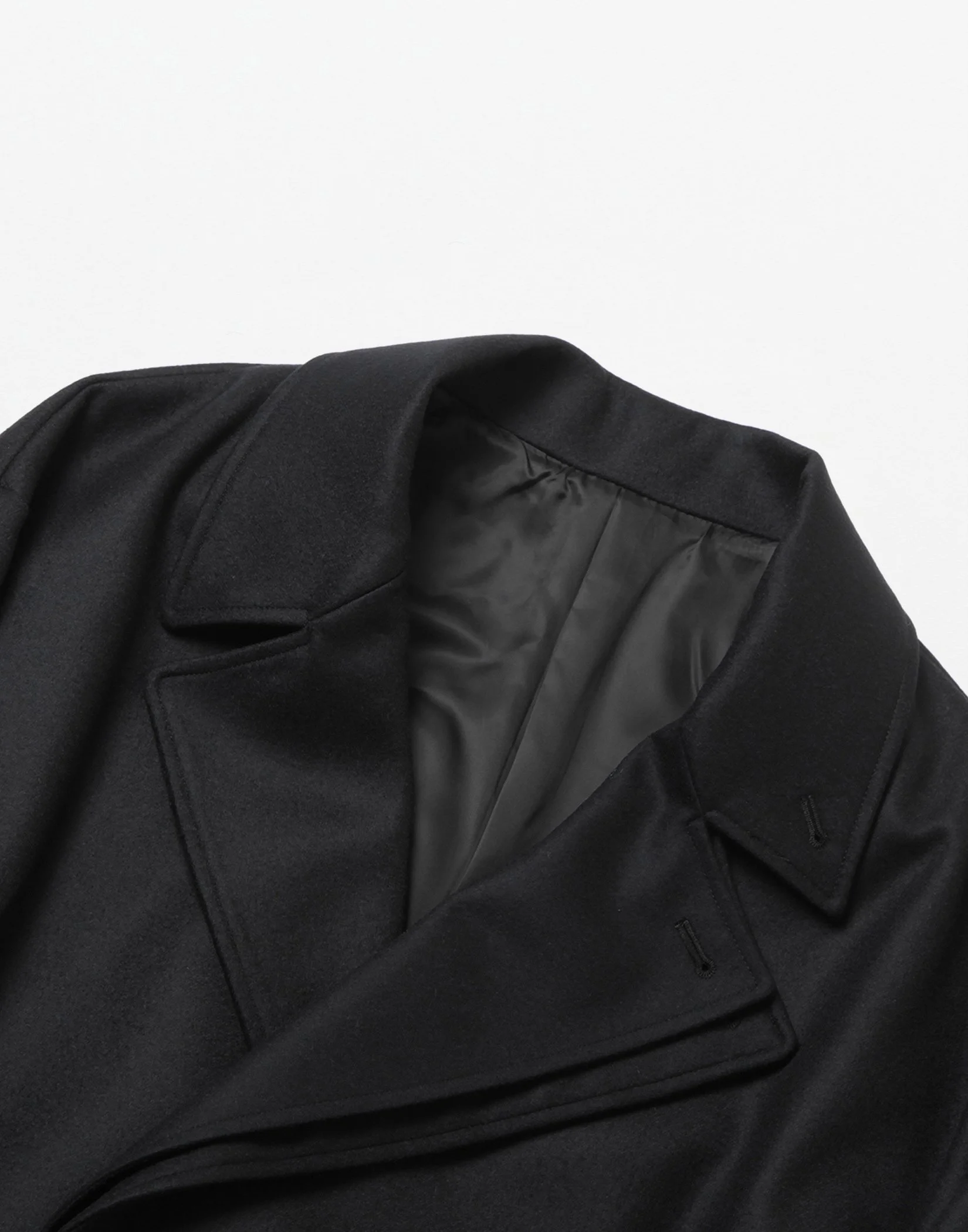 Stein - DOUBLE LAPELED DOUBLE BREASTED COAT (BLACK) — EQUIPMENT